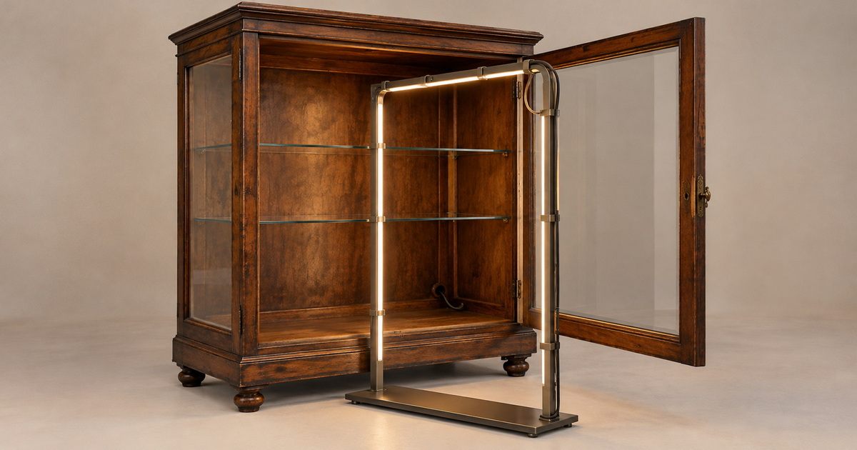 Removable LED Lighting Frame For Antique Vitrine Removable LED Lighting Frame For Antique Vitrine