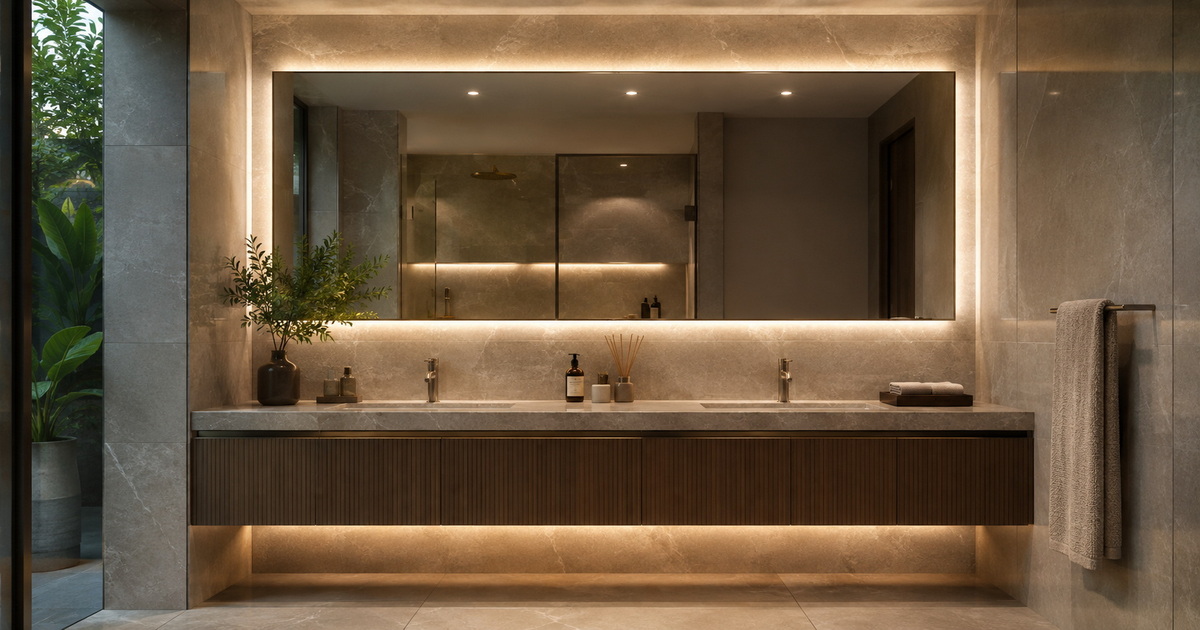 Modern Bathroom Cabinet Lighting Design Modern Bathroom Cabinet Lighting Design