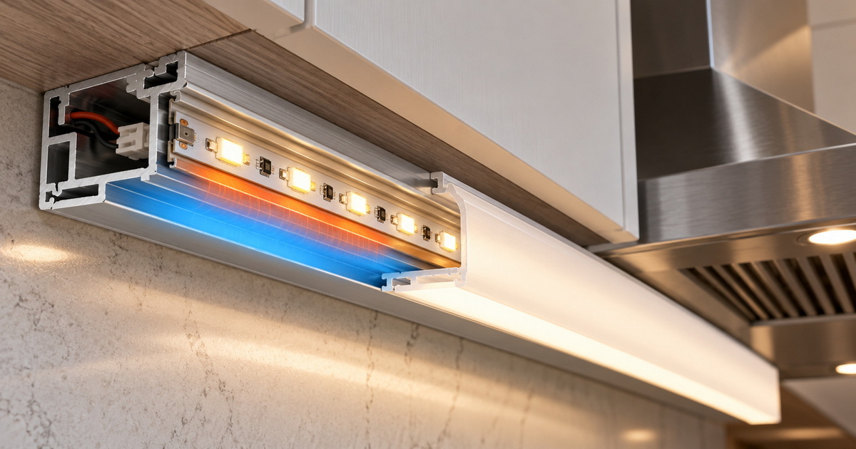 LED Heat Path Through An Aluminum Lighting Profile LED Heat Path Through An Aluminum Lighting Profile