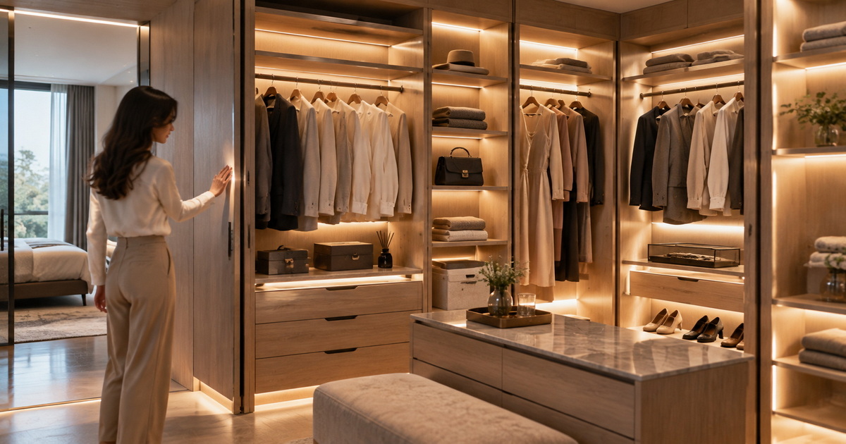Smart Wardrobe Lighting Experience スマートワードローブ照明体験