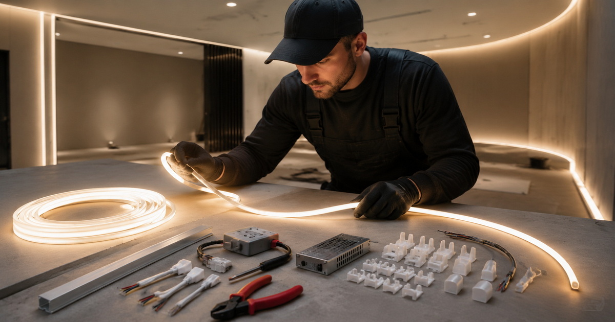 LED Neon Flex Installation Process LED Neon Flex Installation Process