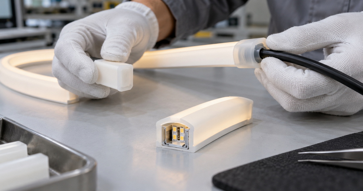 LED Neon Strip Material and Seal Inspection LED Neon Strip Material and Seal Inspection