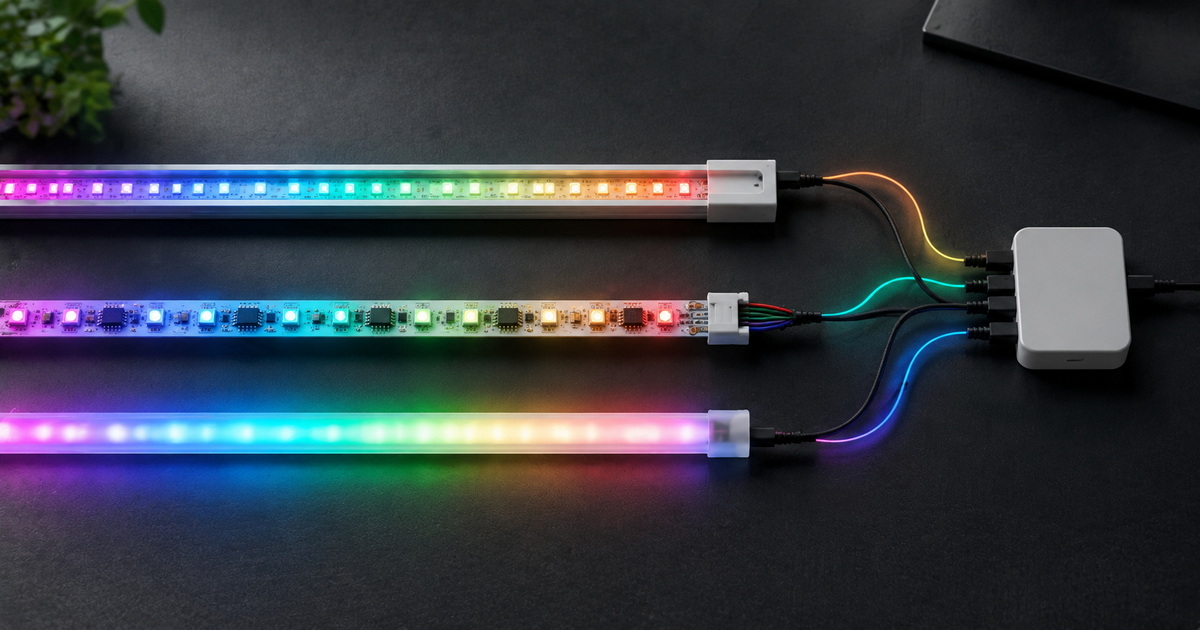 Addressable LED Strip Control Architecture معماری کنترل نوار LED آدرس پذیر