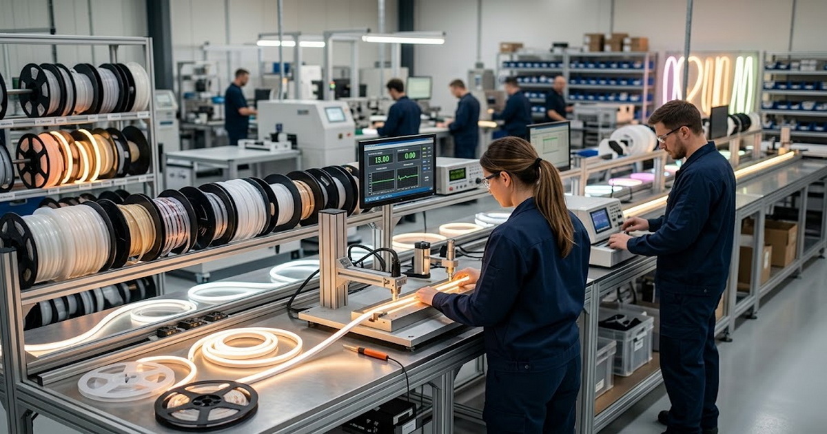 LED Neon Strip Manufacturing And Quality Inspection