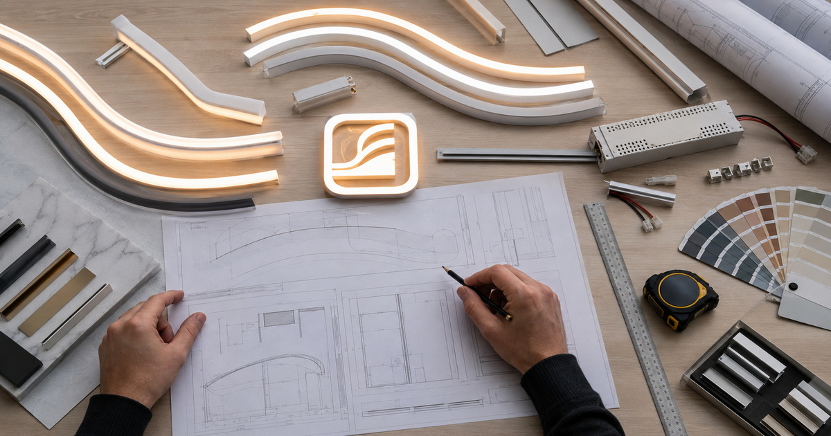 Neon Lighting Project Planning Table