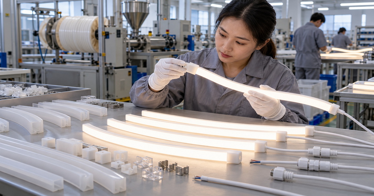 Silicone LED Neon Strip Manufacturing And Quality Inspection