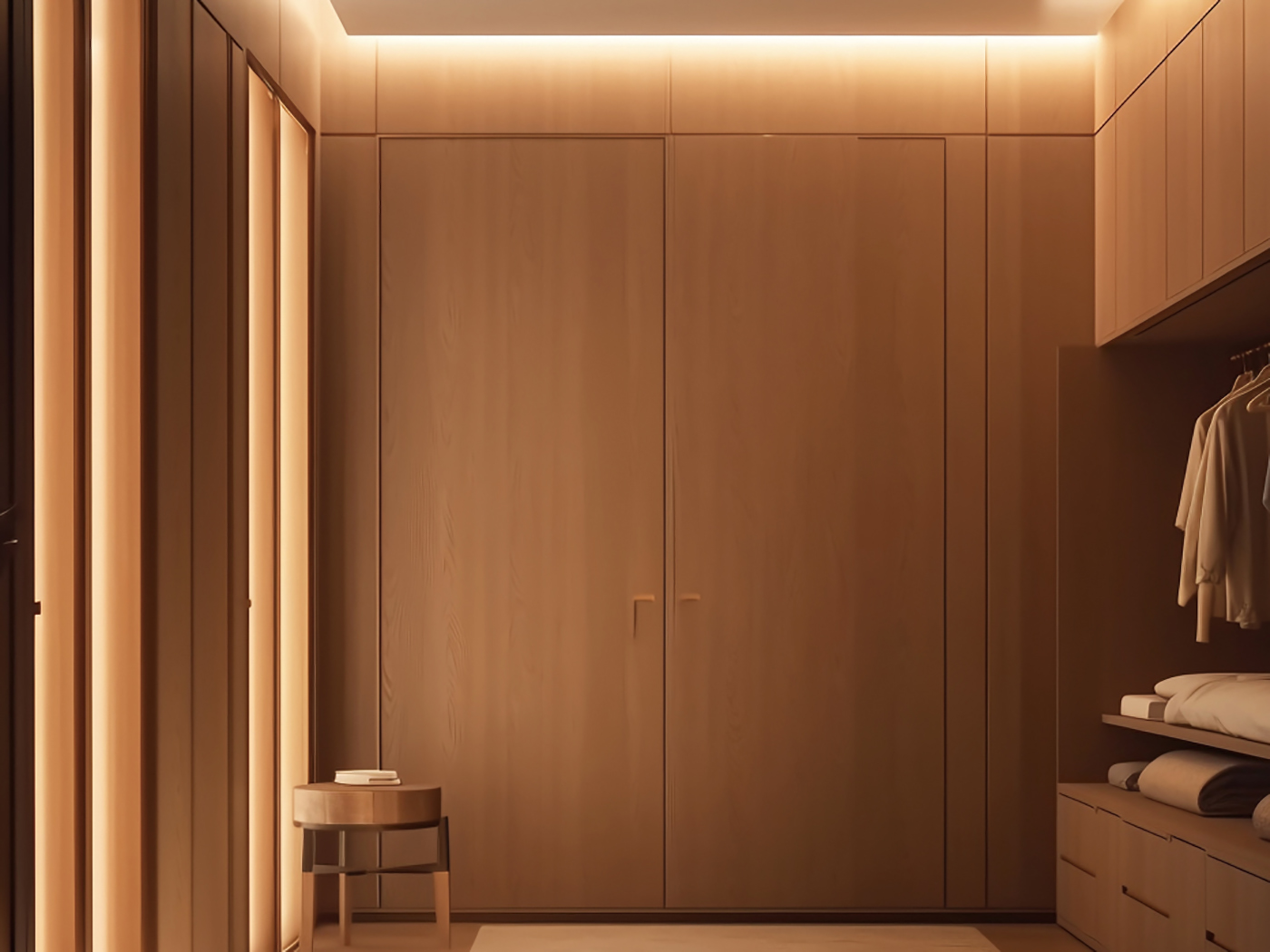 Wardrobe Wine Display Cabinet Inductive Embedded Solderless LED Strip Light