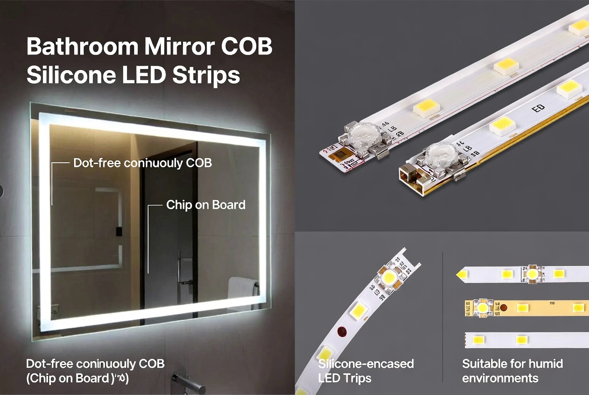 Bathroom Mirror COB And Silicone LED Strips