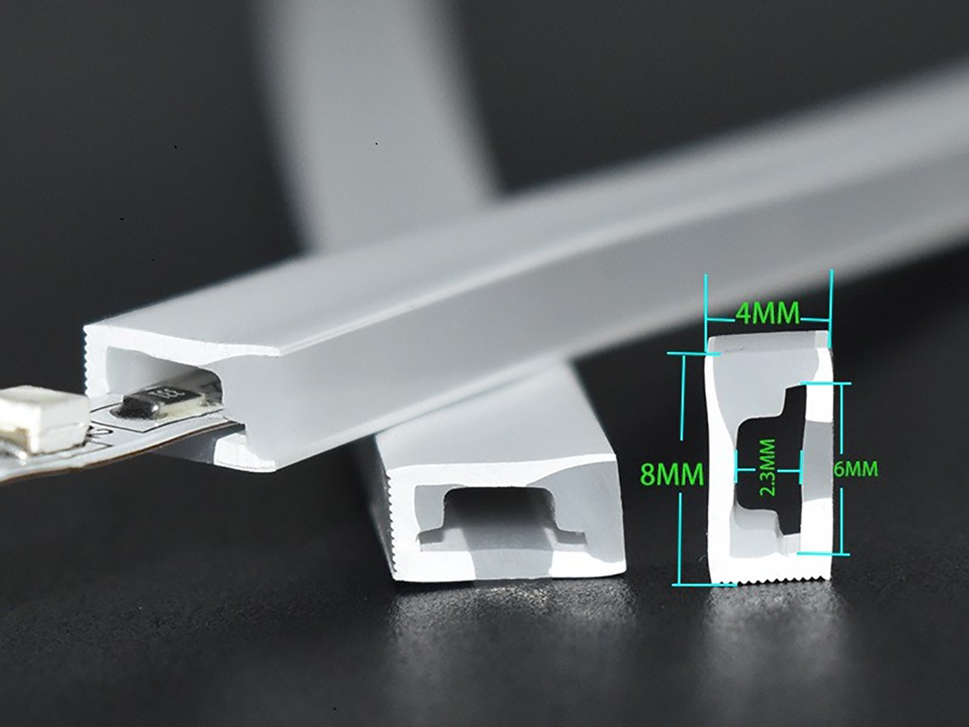 Factory Direct Sales 4x8mm Silicone Neon Sleeve Suitable for 5MM PCB LED Strip Tube