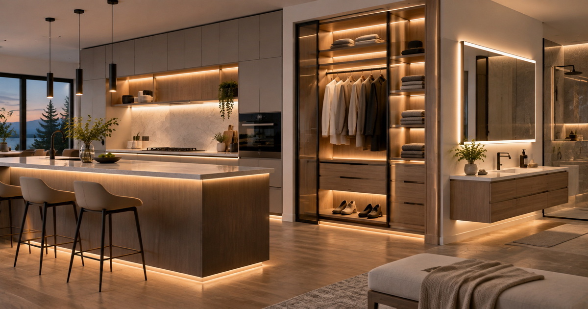 Custom Cabinet Lighting Application