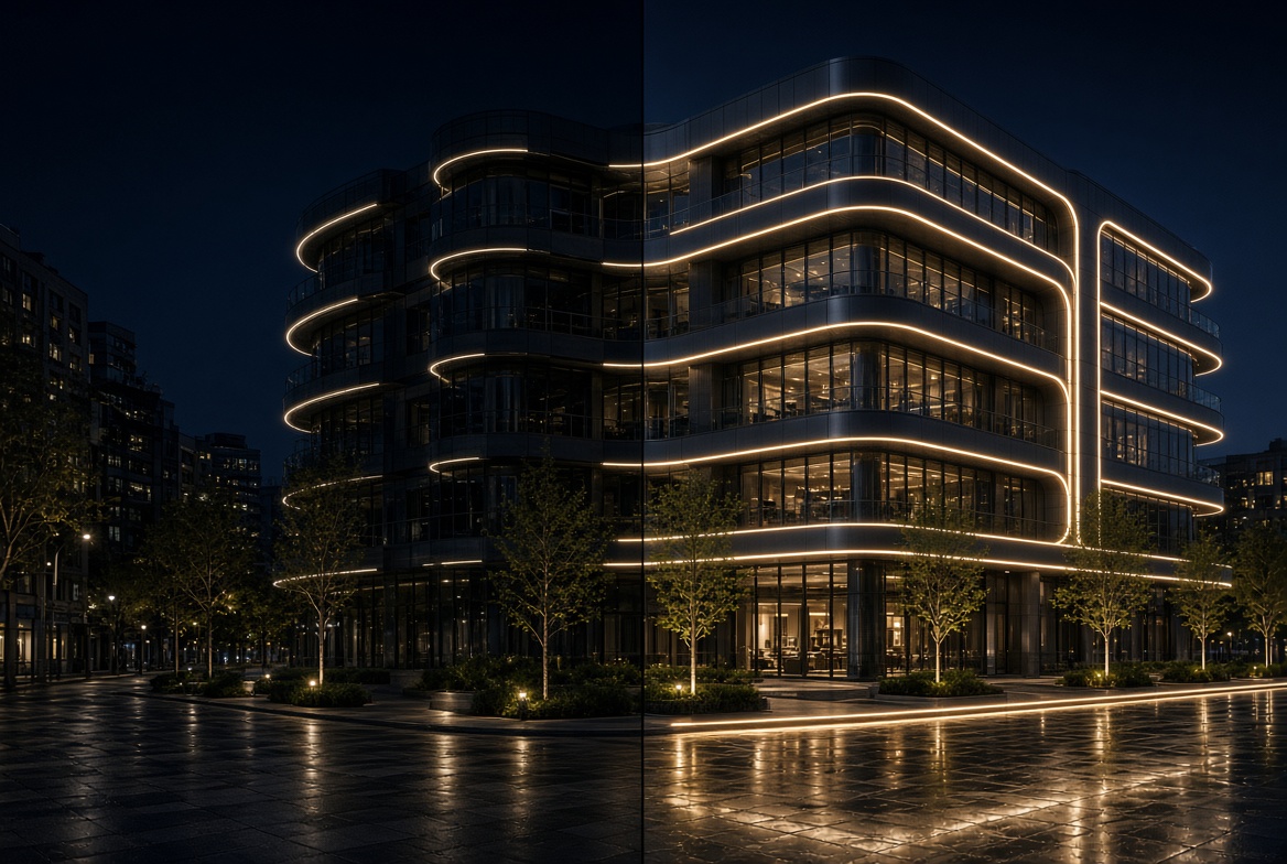 Architectural Neon Lighting Design Comparison