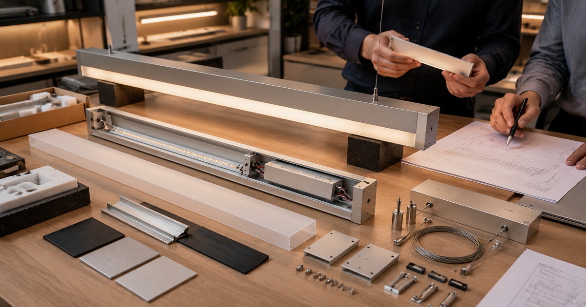 Linear Suspension Lighting Sample Verification