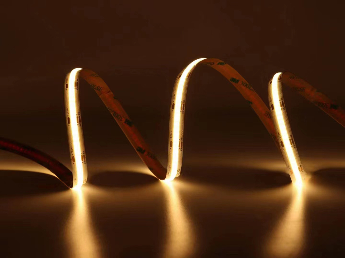 Dimmable Dual Color COB LED Strip 12V 24V for Bedroom/Living Room