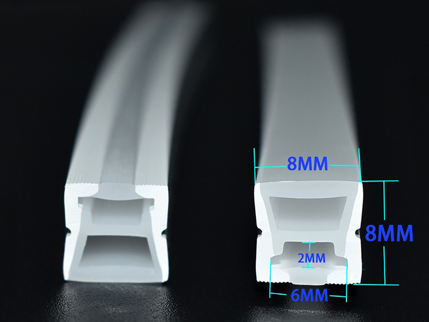 8x8mm Silicone LED Small Size Neon Tube Cover