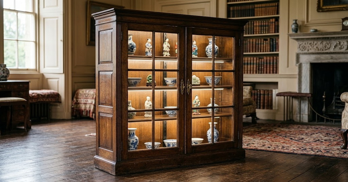 Antique Timber Vitrine With Concealed LED Lighting.jpg