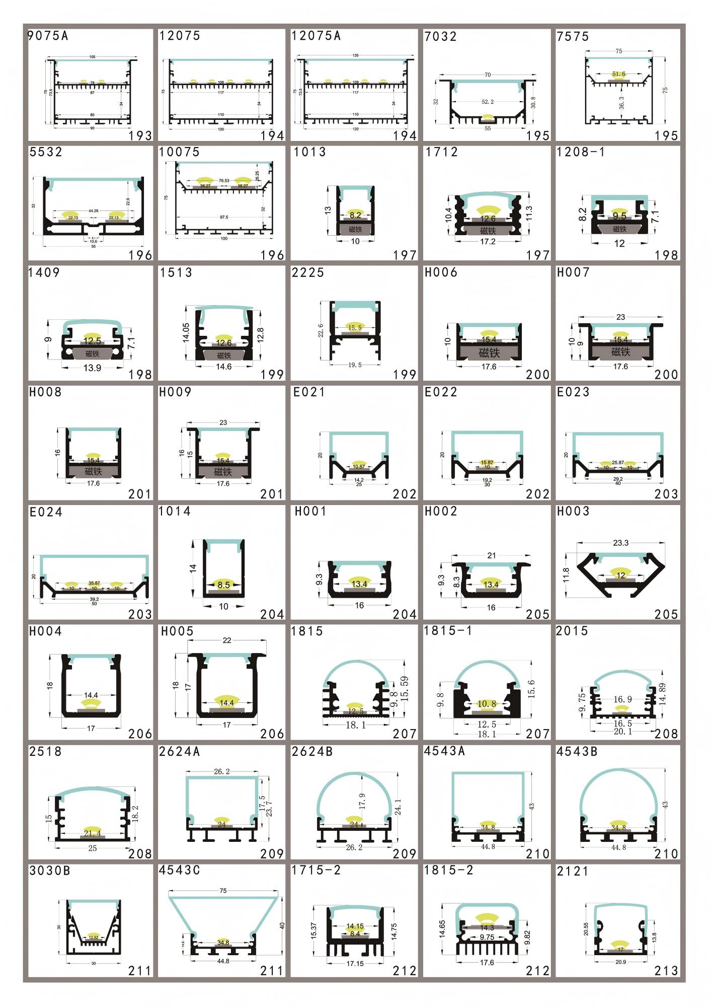 LED Profile Drawing