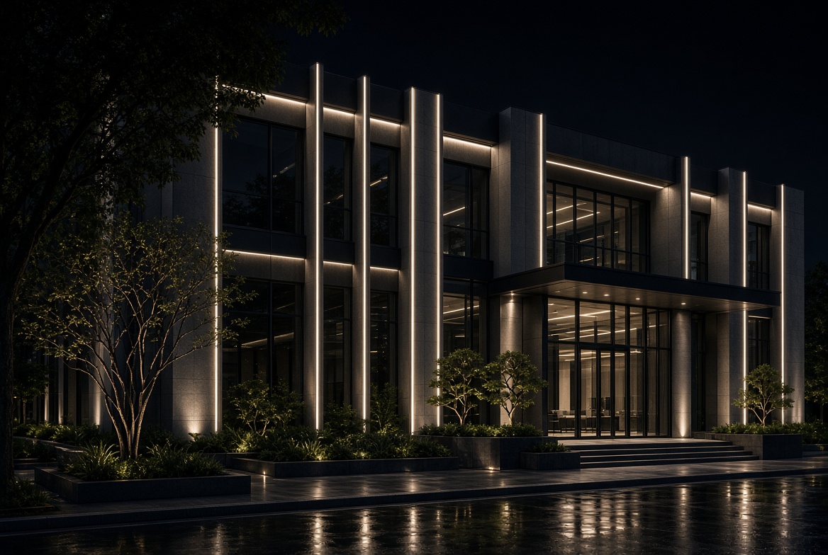 Aluminum Linear Lighting Modern Facade