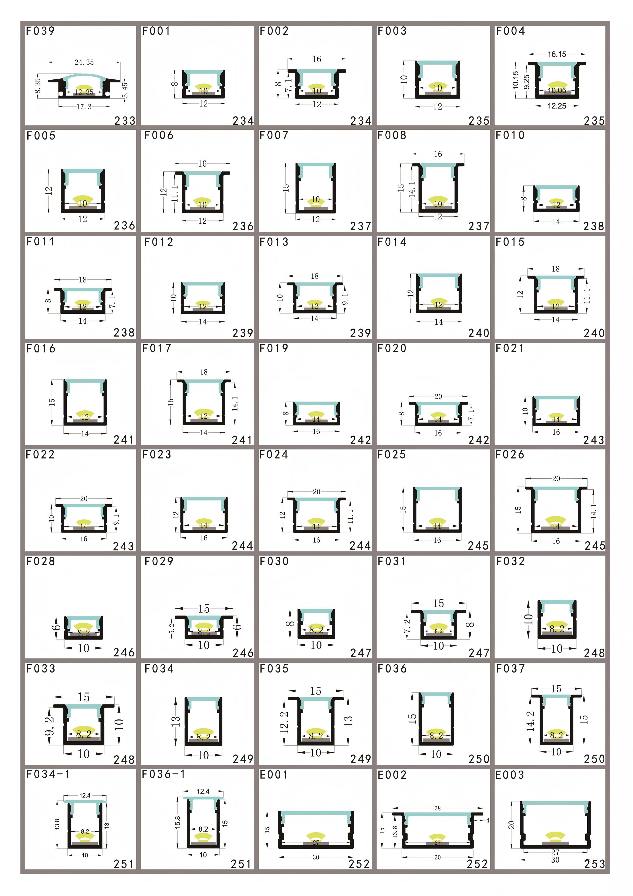 LED Profile Drawing