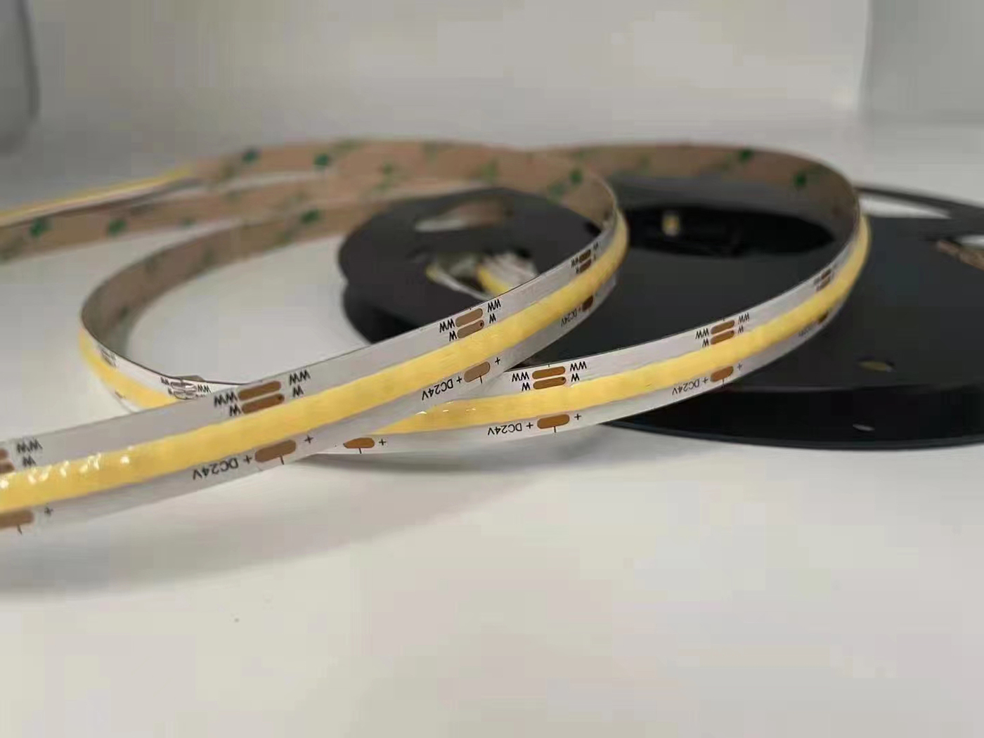 Dimmable Dual Color COB LED Strip 12V 24V for Bedroom/Living Room