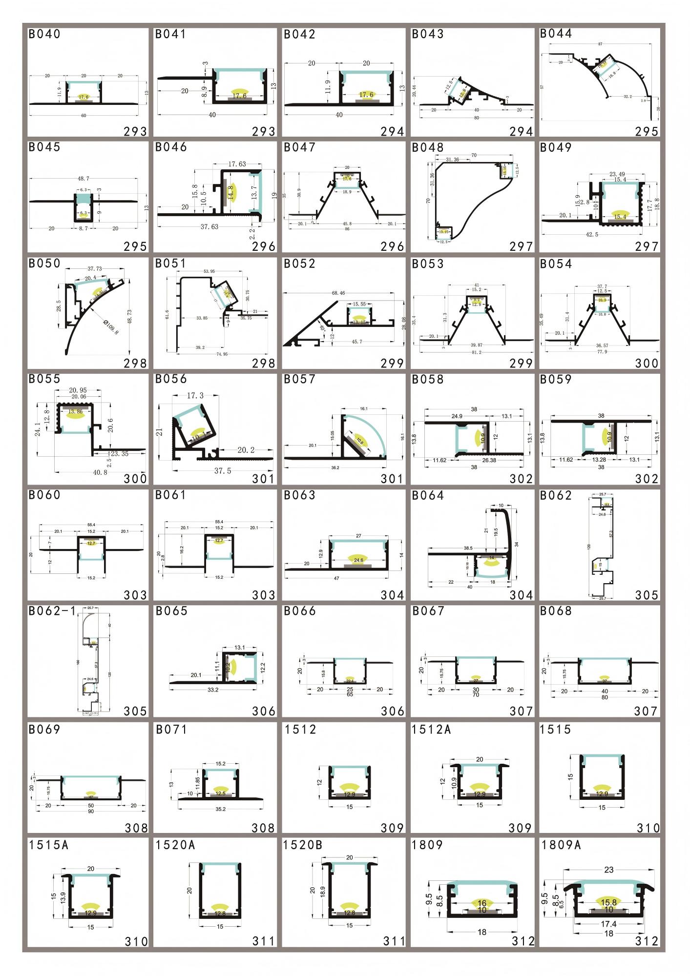 LED Profile Drawing