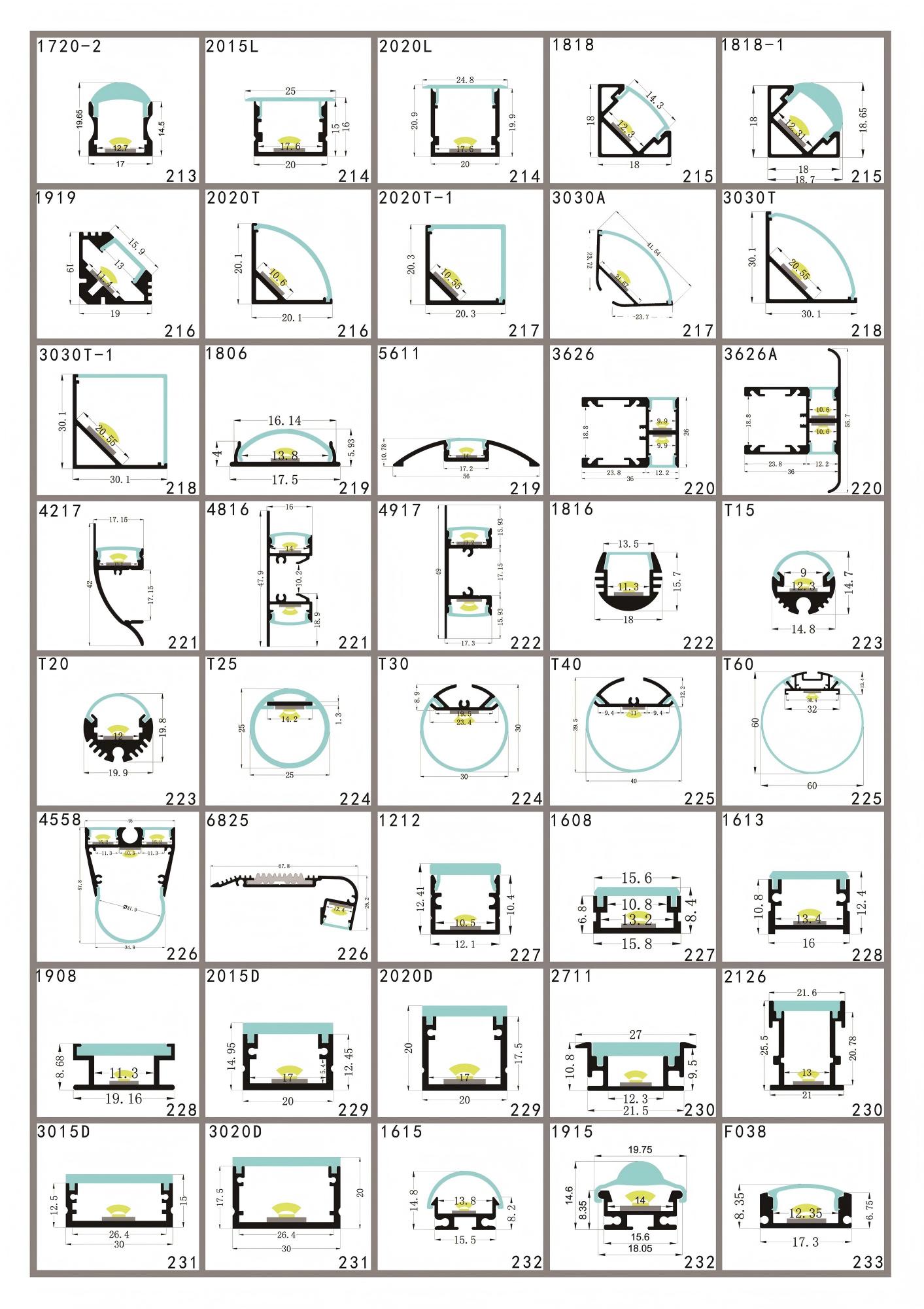 LED Profile Drawing