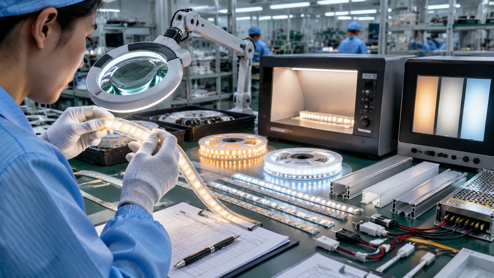 LED Strip Light Quality Inspection Process