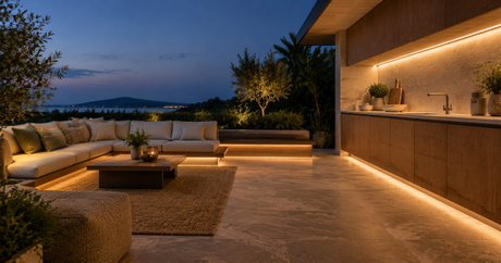 Outdoor COB LED Strip Lighting on a Resort Terrace.jpg