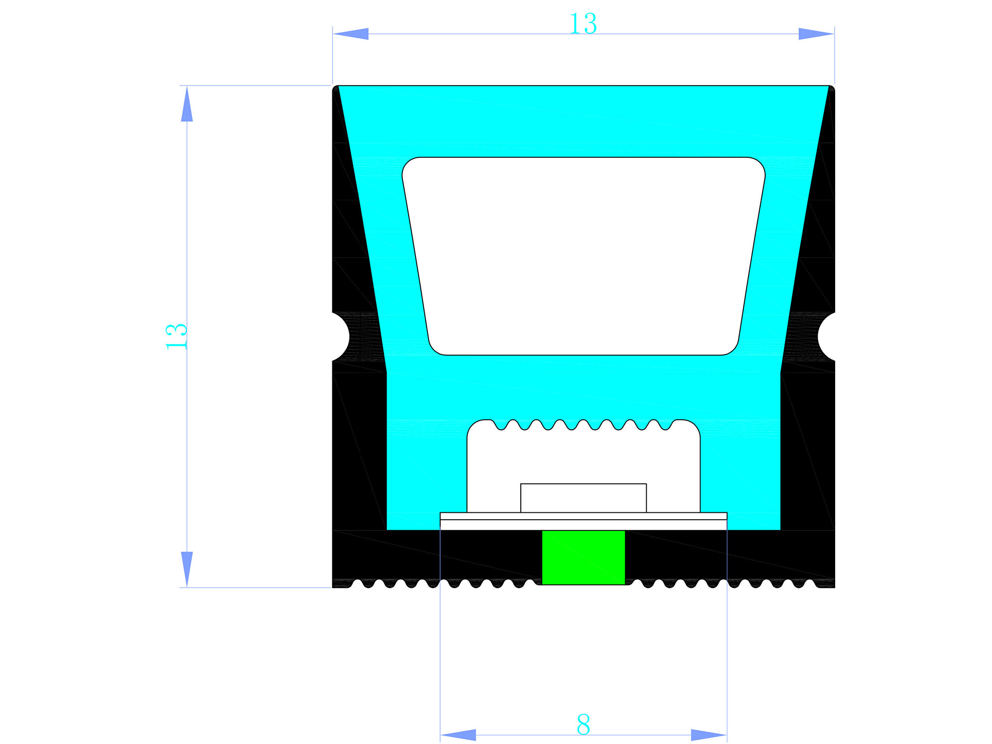 Square Silicone Neon Strip (4)