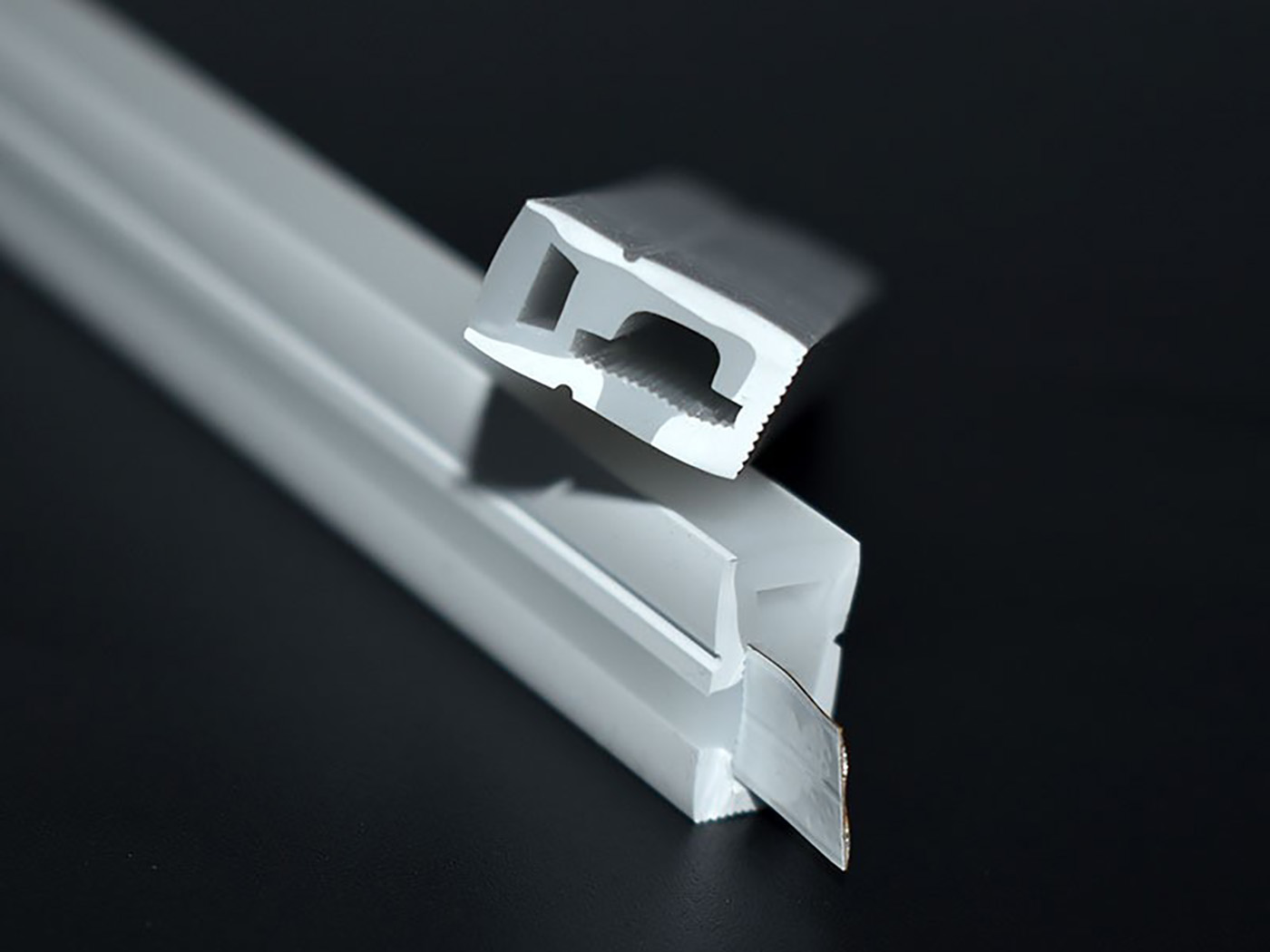 Soft Easy Bendable 8x16mm Insert Type Flat LED Strip Silicone Profile Led Strip for Linear Light