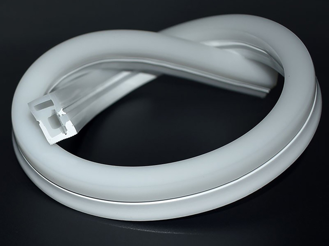 สีขาว 1220 ซิลิโคนหลอดนีออนฝาครอบDiffuser Soft Bendable DiffuserสำหรับLEDอลูมิเนียมโปรไฟล์
