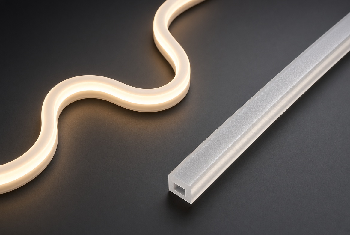 Vergleich von Neon-Flex-Materialien aus Silikon und PVC